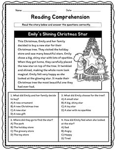 reading worksheet for christmas with pictures and words to help students learn how to read the