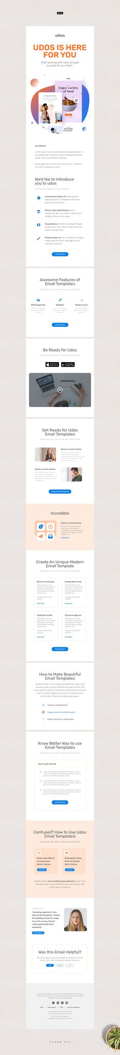 Udos - Multipurpose Responsive E-Newsletter Email Templates Newsletter Format, Newsletter Inspiration, Template For Business, E Newsletter, Website Promotion, Email Marketing Automation