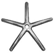 an aluminum starfish on a white background