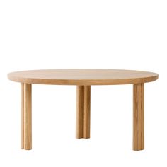 a round wooden table with two legs on the bottom and one leg extended to the side