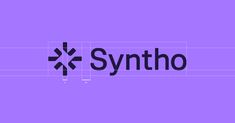 the word syntho on a purple background