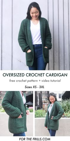 the crochet cardigan pattern is easy to make and looks great for beginners