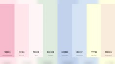 the color scheme for pastel colors