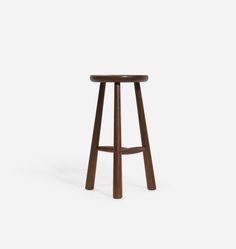 the backless stool is made from wood