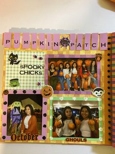 Fall Scrapbook Layouts Ideas, Scrapbook Ideas Halloween, Scrapbooking For Best Friend, Pumpkin Patch Scrapbook Layouts, Scrapbook Halloween Ideas, Scrapbook Ideas Pictures, October Scrapbook Ideas, 8.5x11 Scrapbook Layouts