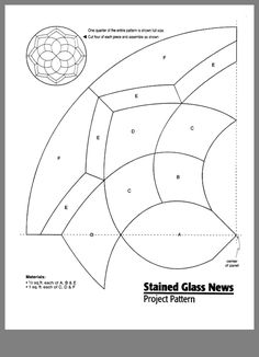 an image of a paper model with the text, stained glass news project pattern on it