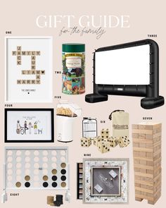 the gift guide for the newly married couple includes gifts, games, and other personal items