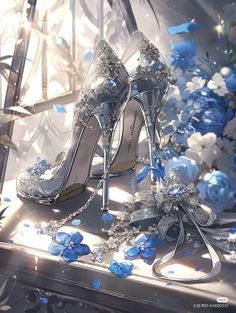 Michael Kaiser, Magic Shoes, Shoes Wallpaper, Fairy Shoes, Manga Clothes, Shiny Shoes, Fairytale Fashion, Anime Jewelry, Beautiful High Heels