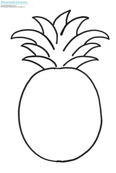 a pineapple is shown in black and white