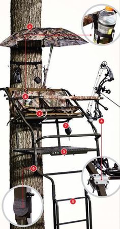 an image of a hunting tree stand with instructions