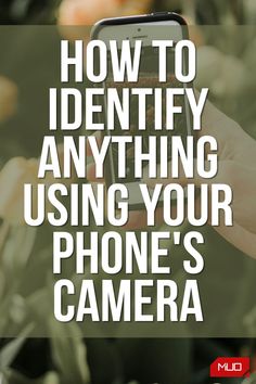 someone holding their cell phone with the text how to identify anything using your phone's camera