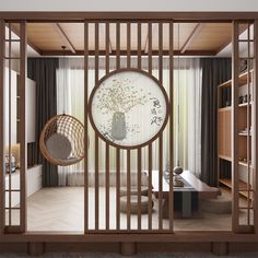 Room Divider Japanese Style, Japandi Partition Design, Cnc Panel Design Modern Interiors, Scandinese Interior, Chinese Interior Design Living Room, Japandi Partition, Teahouse Design, Chinese Interior Design Traditional, Japanese Partition