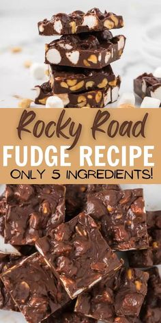 rocky road fudge recipe with chocolate and nuts