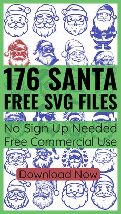 santa's free svg files are available for purchase on the web, or in store