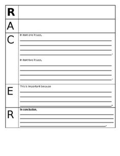 a blank paper with the words rac and letters in black ink on white background