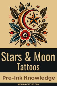 the stars and moon tattoo logo