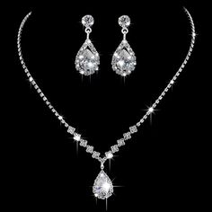 Zircon Luxury Bride Jewelry Set, Teardrop Jewelry, Wedding Bride Jewelry, Crystal Jewelry Sets, Designer Necklace, Bride Accessories, Sparkle Jewelry, Fashion Jewelry Sets, Rhinestone Wedding