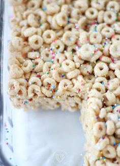 some cereal bars with sprinkles on them