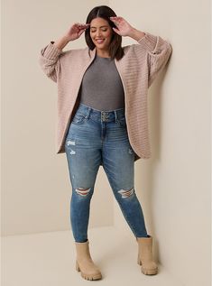 Torrid Outfits, Plus Size Fall Outfit, Plus Size Fall Fashion, Sweater Fabric, Fall Wardrobe Essentials, Plus Size Fashion For Women, Cute Fall Outfits, Mom Outfits, Casual Fall Outfits