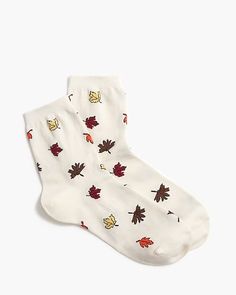 Factory: Fall Leaves Boot Socks For Women Cute Fall Socks, Crew Socks Women, Fall Socks, Fall Suit, Halloween Socks, Fall Throw Pillows, Fall Must Haves, Comfy Socks, Socks For Women