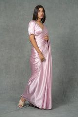 Pink Satin Blouse, Sari Design, Saree Blouse Designs Latest