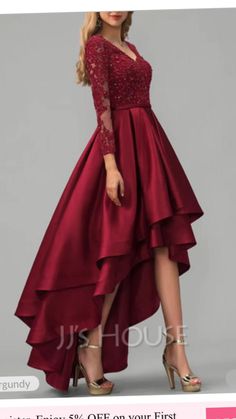 Cruella Red Dress, Prom Dresses Pretty, Farewell Dress, Vestidos Color Vino, Indian Dress Up, Simple Frock Design, Dresses For Kids, Gorgeous Prom Dresses