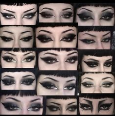 Caroline Jones Morticia Addams, Creepycore Aesthetic Outfits, Heavy Eyeliner Makeup Grunge, Ghostface Inspired Makeup, Rock Show Makeup, Prom Goth Makeup, Goth Nightclub Outfit, Different Kinds Of Goth, Simple Goth Fashion