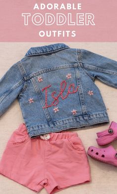 Custom Toddler Denim Jacket Hand Embroidered Baby Jacket Personalized Denim With Name Embroidered Jacket for Baby Personalized Jean Jacket - Etsy Baby Denim Jacket, Country Jeans, Kids Jeans Jacket, Kid Outfits, Kids Jackets, Diy Crafts For Kids Easy, Baby Jacket, Embroidered Jacket, Style Expert