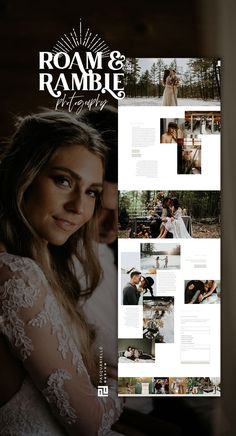 the website is designed to look like it has been created for a wedding party, and features many different images