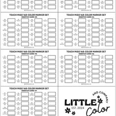 the little color coup sheet is shown in black and white