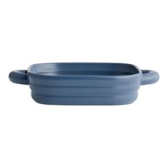 a blue bowl on a white background