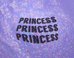 the word princess is written in black on a purple and blue background with circles around it