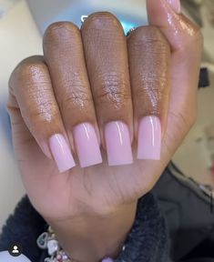 Frost Pink Nails, Soft Pink Nails Black Women, Soft Pink Square Nails, Short Soft Pink Nails, Short Ombre Nails Square, Soft Pink Nails With Glitter, Powder Pink Nails, Modest Nails, Gel Overlay Nails