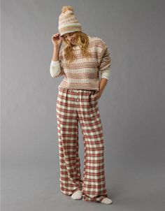 AE Flannel PJ Pant Winter Pajama Set, American Eagle Logo, Flannel Pj Pants, Womens Flannel Pajamas, Flannel Pjs, Pj Pant, White Jeans Men, Plaid Pajama Pants, Christmas Flannel