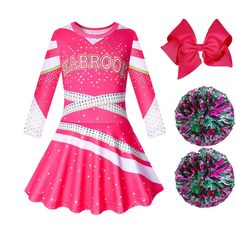 Cheerleader Movie, Girl Zombie Costume, Zombie Cheerleader Costume, Cheerleading Dress, Toddler Dress Up, Cheerleader Costume, Vestidos Color Rosa