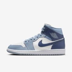 Nike Wmns Air Jordan 1 Mid [BQ6472-140] Women Casual Shoes Sail/Diffused Blue-blue Grey BRANDS Adidas Asics Converse Mizuno New Balance Nike Puma Reebok Saucony Skechers Under Armour kixpress / NIKE / WMNS AIR JORDAN 1 MID WMNS AIR JORDAN 1 MID BQ6472-140 SAIL/DIFFUSED BLUE-BLUE GREY NIKE   SHOES   CASUAL   WOMEN WMNS AIR JORDAN 1 MID 100% AUTHENTIC guarantee, carried from brand authorized retailer. NOT factory seconds, variants, or fakes. Brand new with original box, never worn or tried on. Comes with original lace and any original accessories. All shoes are kept in humidity-controlled, dark and thermostatic warehouse. Sizing Help Shipping & Insurance All orders will be proceeding in 2~3 business days approximately by Taiwan (Chunghwa) Post Co., Ltd Express Mail Service (EMS) and FedEx Ex Jordan 1 Mid Women, Air Jordans Women, Womens Basketball Shoes, Jordans Women, Womens Air Jordans, Cute Nike Shoes, Womens Jordans, Kids Jordans, Air Jordan 1 Mid