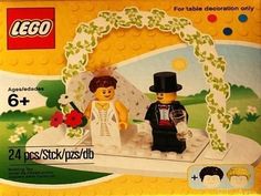 the lego wedding set is in its box