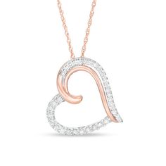 Zales Zales, Diamond Ribbon, Pendant Diamond, Sparkling Diamond, Heart Pendant Diamond, Valentines Jewelry