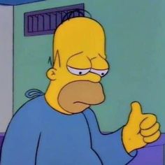 the simpsons is giving thumbs up to someone