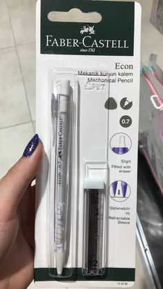 the packaging for faber castell pens is shown in front of it's package