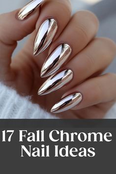 Explore the latest trend in nail art with stunning fall chrome nails designs. Get inspired by the gorgeous fall chrome nail colors to elevate your autumn look. From classic hues to bold shades, these fall chrome nail ideas are perfect for adding some extra glamour to your style. Embrace the season with chic and trendy fall chrome nails that will make your manicure stand out from the rest. Whether you prefer a subtle shimmer or a metallic finish, these fall chrome nails are sure to make a stateme Fancy Chrome Nails, November Nails Fall Chrome, Gold Chrome Manicure, Christmas Nails 2023 Chrome, Copper Nail Designs Art Ideas, Glazed Nails Design, Different Chrome Nails, Gold Chrome Nails Square, Cat Eye Tips Nails Almond