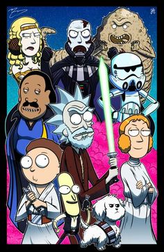 the cartoon characters from star wars