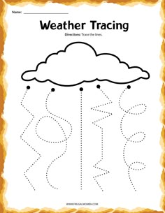 a printable worksheet for kids to learn how to write the word rain