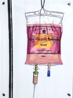 a drawing of a bag hanging from a hook