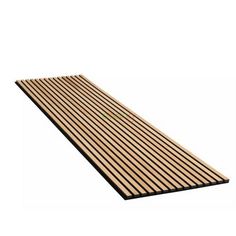 a wooden slatted floor mat on white background