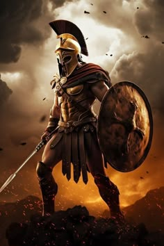 Spartan Statue, Gladiator Colosseum, Rome Gladiator, Greek Artwork, Knights Football, Assassin's Creed Black, Ghost Soldiers, Spartan Tattoo