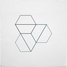 an image of a drawing on paper with lines in the shape of hexagons