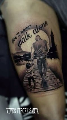 Grandson Tattoo Ideas For Men, Creative Tattoos For Men Inspiration, Father Son Tattoo Ideas, Baby Tattoo For Dads, Son Tattoo Ideas, Father Son Tattoo, Tattoos For Dad Memorial, Family Tattoos For Men, Father Daughter Tattoos