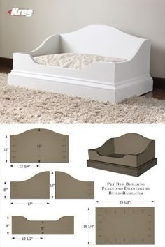 an image of a bed with measurements for it