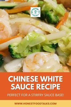 chinese white sauce recipe with shrimp, broccoli and carrots